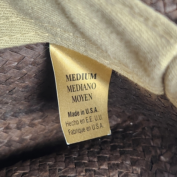 PENDLETON Womens Cowboy Hat Medium Brown Straw Made USA Vintage Western - Picture 3 of 9